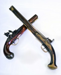 Antique English and French  Flintlock Pistol.